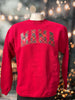 Plaid Mama Holiday Red Graphic Crewneck Sweatshirt