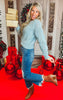 Marvelous Ice Blue Cable Knit Sweater **DEAL- COUPON EXCLUDED