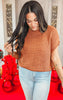 Rust Boxy Sweater Top