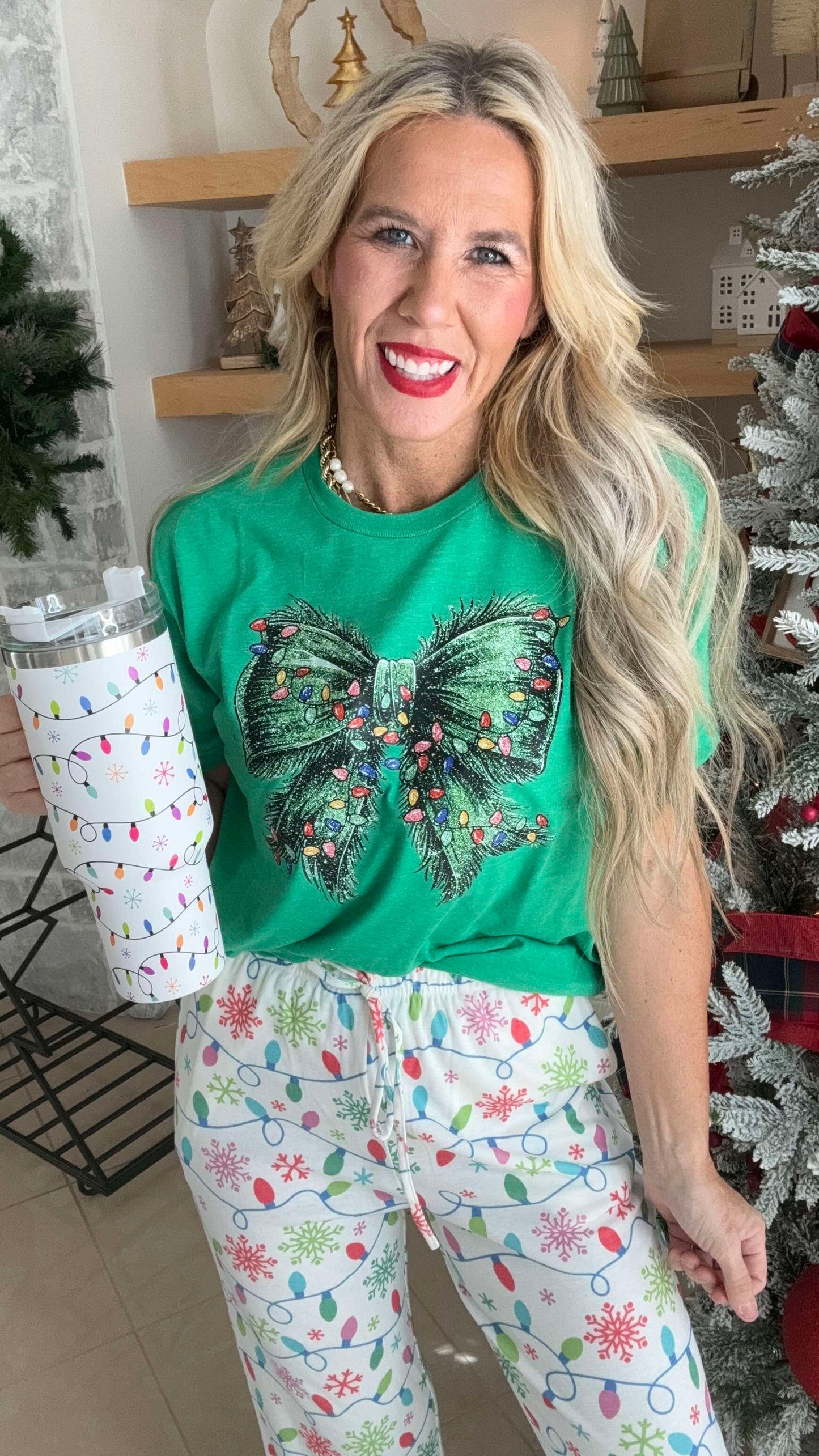 Grinchmas Bow Graphic T-shirt - Green