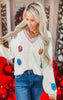 Christmas Sequin Ornament Cardigan - Final Sale