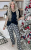 Black Snowflake Pajama Pant Set by Salty Wave (TOP & BOTTOM) **Start Ship Date: Nov 29th