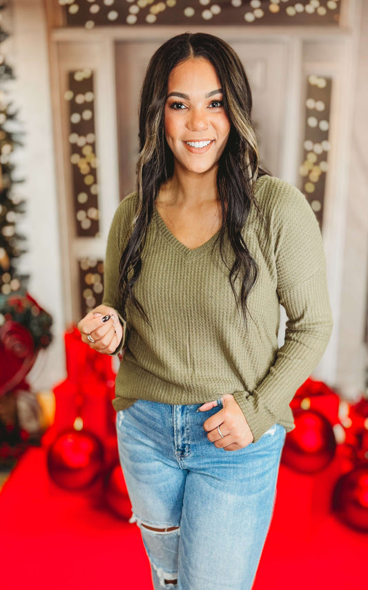 Cozy Days Thermal Brushed Top**DEAL- COUPON EXCLUDED