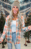 Forever Favorite Plaid Shacket in Orange Green Mocha #4 | Salty Wave  **START SHIP DATE: DEC 1ST