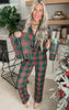 Green Tartan Classic Pajama Pant Set by Salty Wave (TOP & BOTTOM) **Start Ship Date: Nov 29th