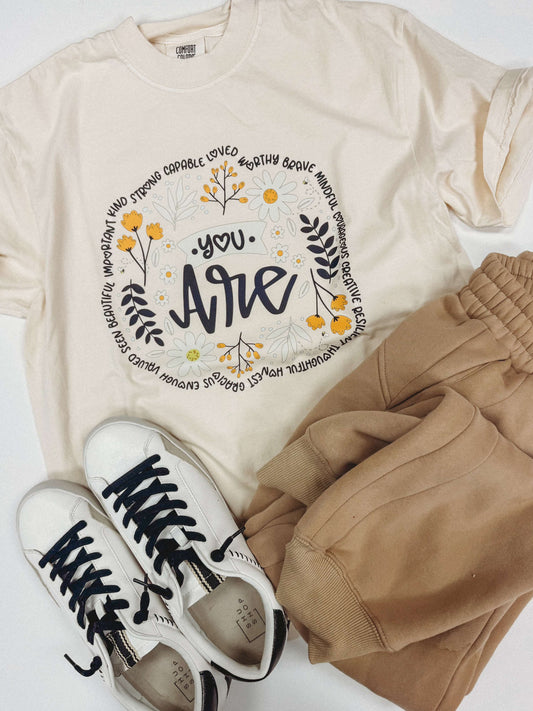 You Are... Self Love Garment Dyed Graphic T-shirt