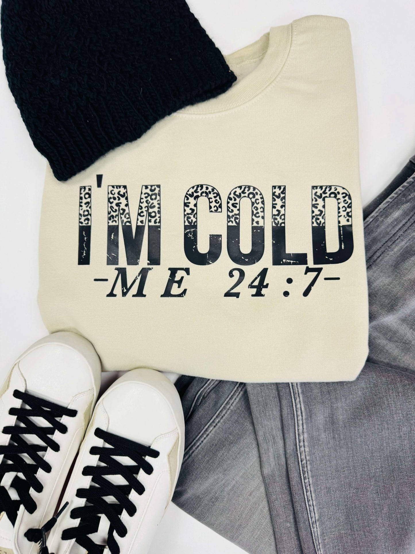 I'm Cold - Me 24:7 Graphic Crewneck Sweatshirt