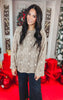 Snake Print Turtle Neck Long Sleeve Top