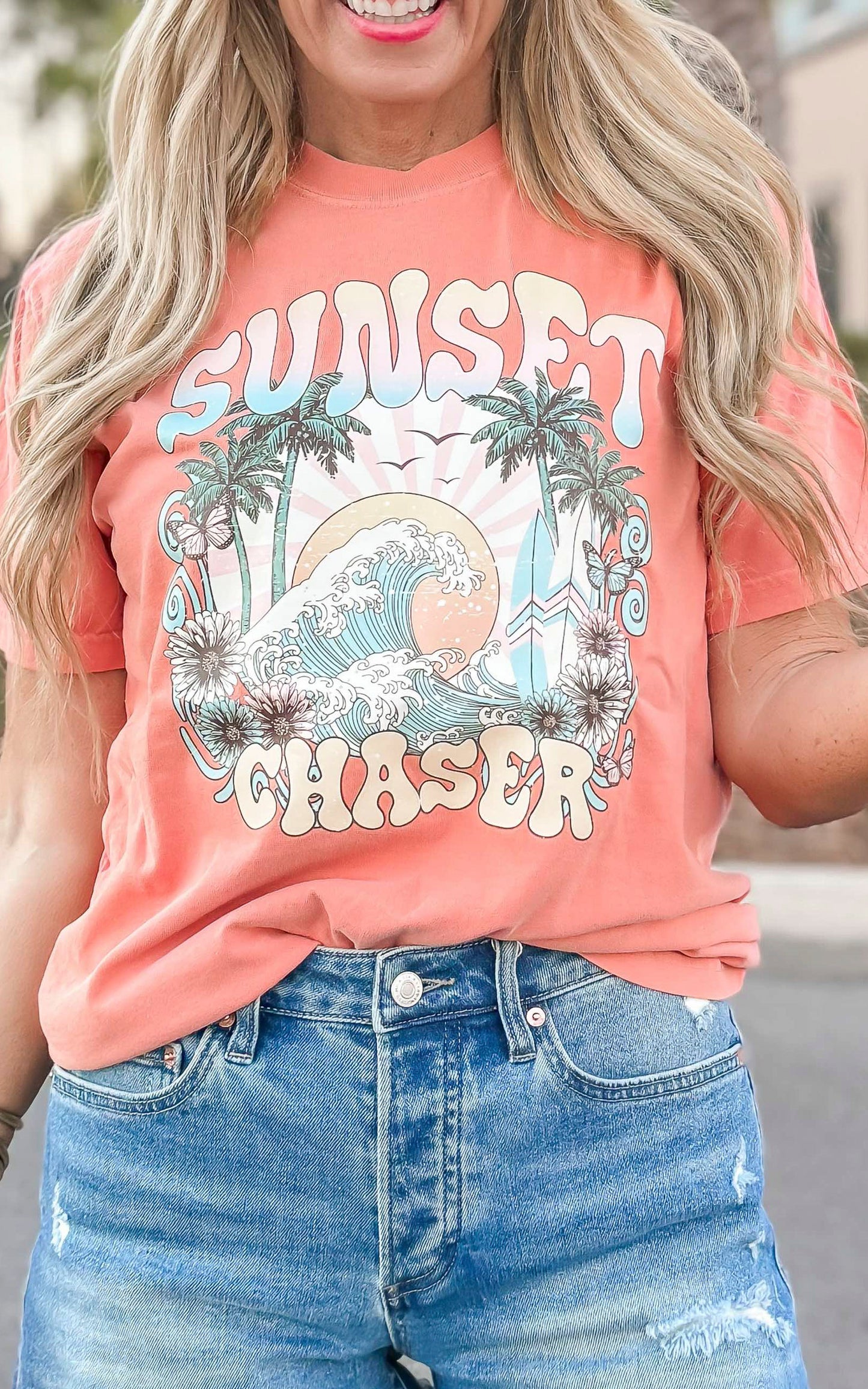 Sunset Chaser Garment Dyed Graphic T-shirt