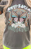 Anti-Social Butterfly Garment Dyed Graphic T-shirt