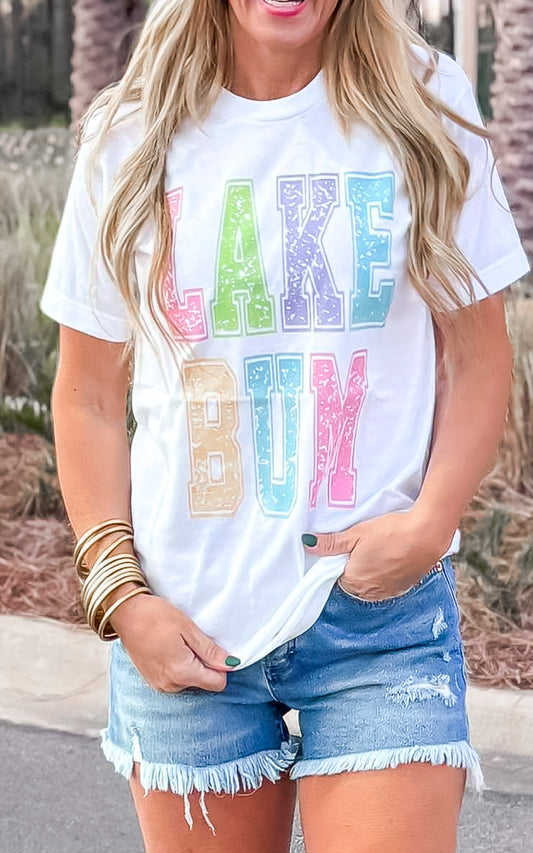 Rainbow Lake Bum Graphic T-shirt