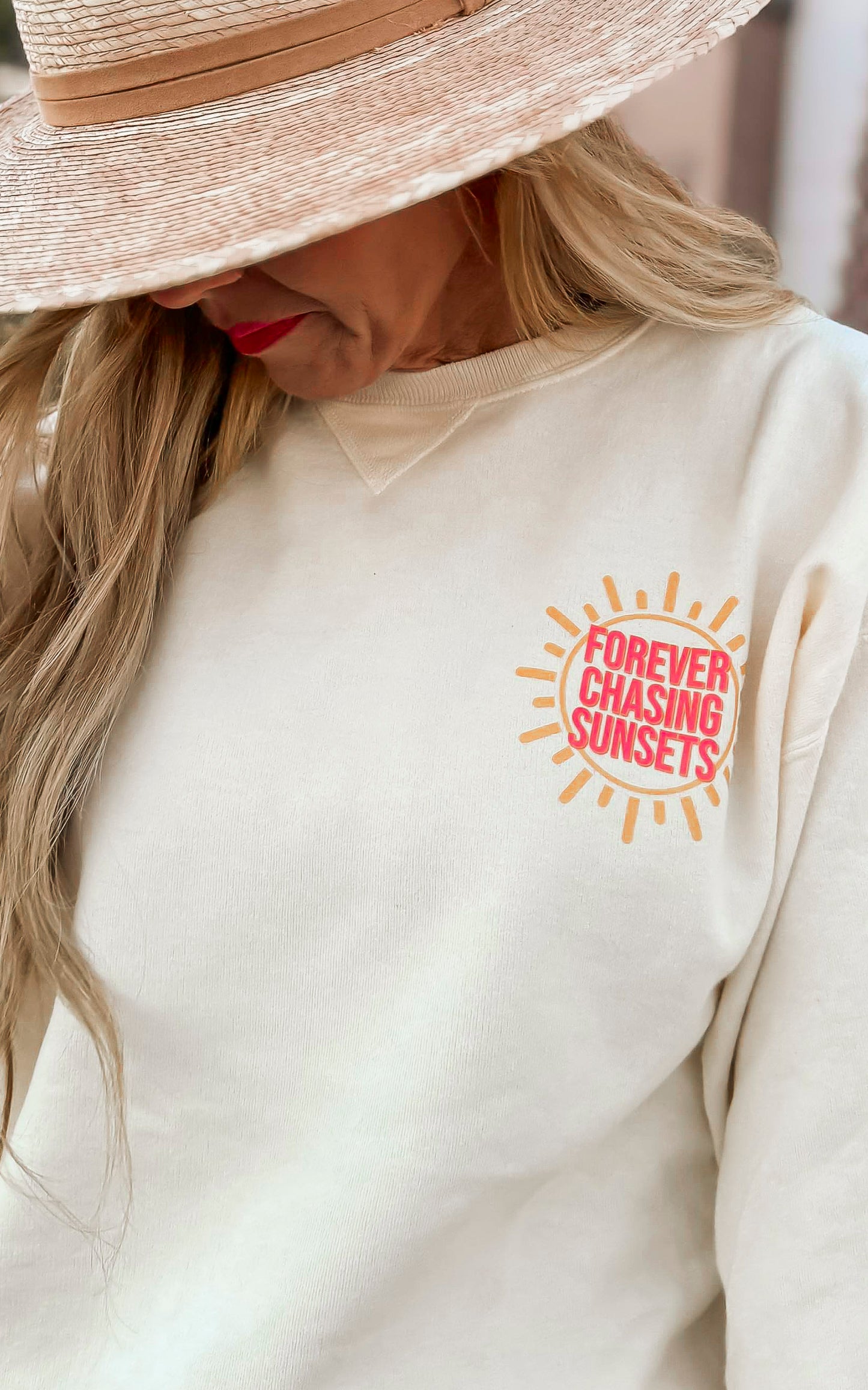 Forever Chasing Sunsets Pigment Dyed Graphic Sweatshirt