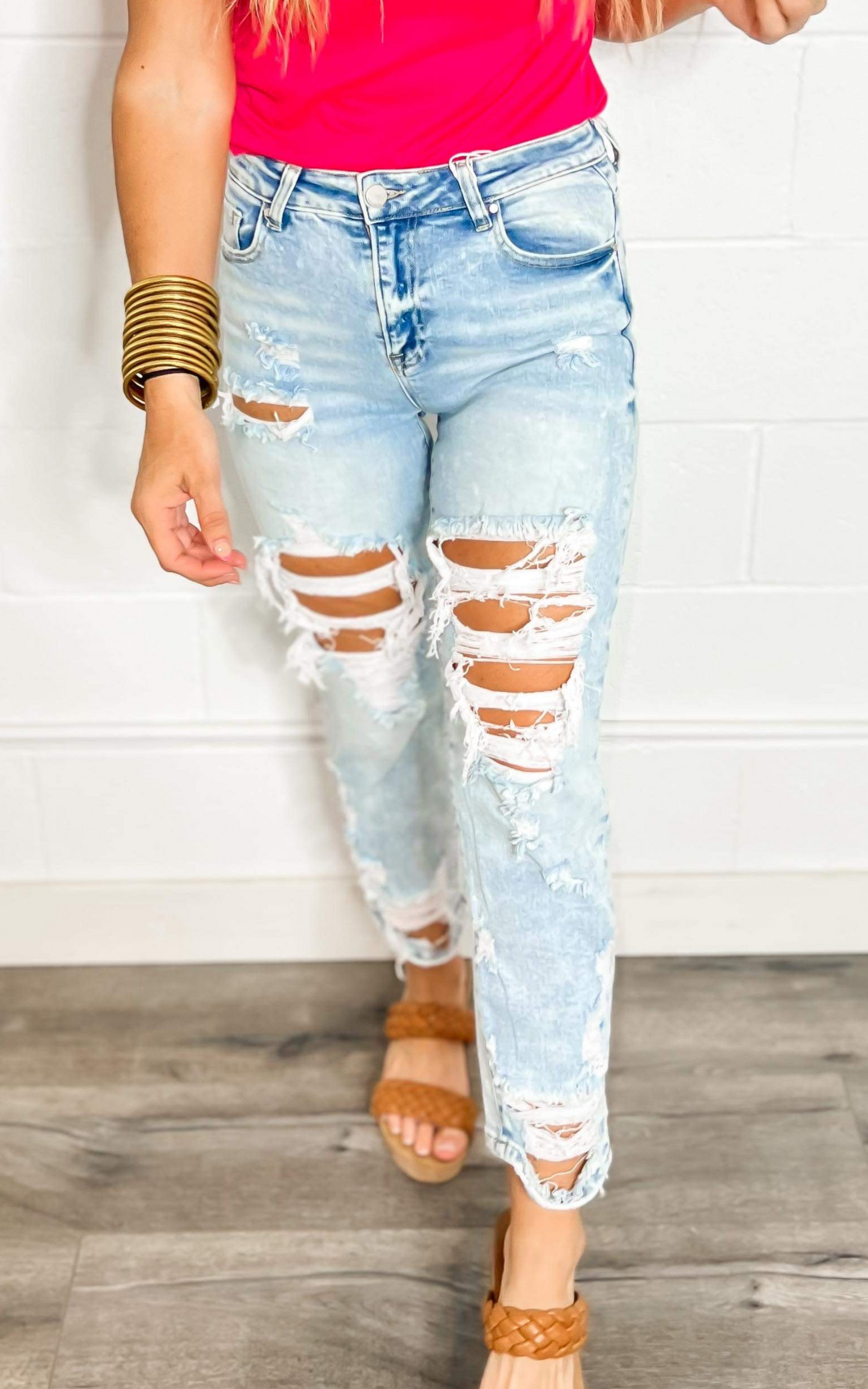 High-Rise Boyfriend Denim Jeans | RISEN - Final Sale