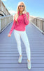 Mock Neck Half Zip Long Sleeve Active Top**