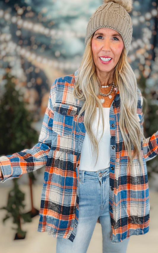 Plaid Babydoll Tunic Top