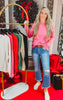 Corded Rib Long Sleeve Round Neck Pullover**DEAL - COUPON EXCLUDED