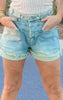 Light Denim Mid Rise Shorts | OLI & HALI