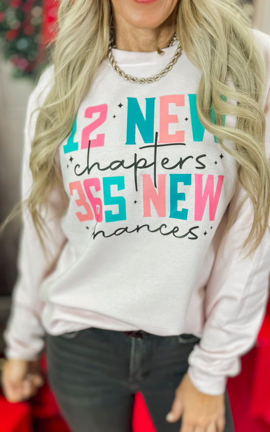 12 New Chapters New Year Graphic Crewneck Sweatshirt - Final Sale