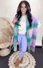 Color Block Checkered Scarf Soft Warm Shawl