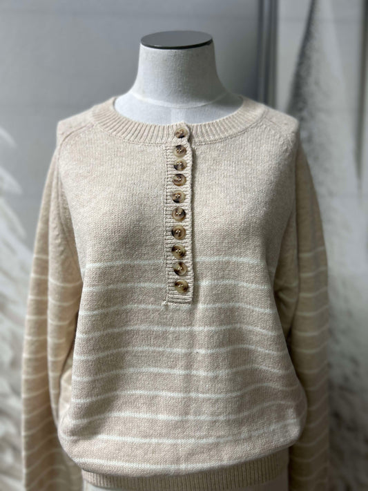 Beige Striped Sweater **DEAL - COUPON EXCLUDED