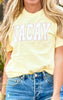 Yellow VACAY Garment Dyed Graphic T-shirt