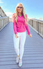 Mock Neck Half Zip Long Sleeve Active Top**