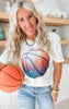 Glitter Basketball Graphic T-shirt