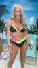 Neon Voltage V-Wire Color Block Bikini Swimsuit| SALTY WAVE - Final Sale