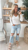 Hold Tight V-Neck Long Sleeve Top | SALTY WAVE ** DEAL