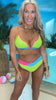 Neon Voltage V-Wire Color Block Bikini Swimsuit| SALTY WAVE - Final Sale