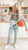 Basketball Mom Graphic Crewneck Sweatshirt