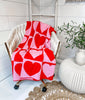 Hot Pink Heart Checked Dreamer Blanket by Salty Wave *DEAL*