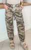 Beige Camo Print Jogger Pants**