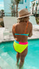 Neon Voltage V-Wire Color Block Bikini Swimsuit| SALTY WAVE - Final Sale