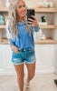 Sweet Colorblock Lace Pullover Top