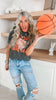 Sparkle Gameday Basketball Garment Dyed Graphic T-shirt