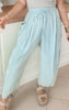 Mineral Wash Wide Leg Drawstring Pants | OLI & HALI **