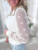 It's All in the Bow Details Lace Sleeve Top