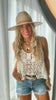 Scoop Neck Sleeveless Crochet Knit Top | POL *VEGAS PREORDER