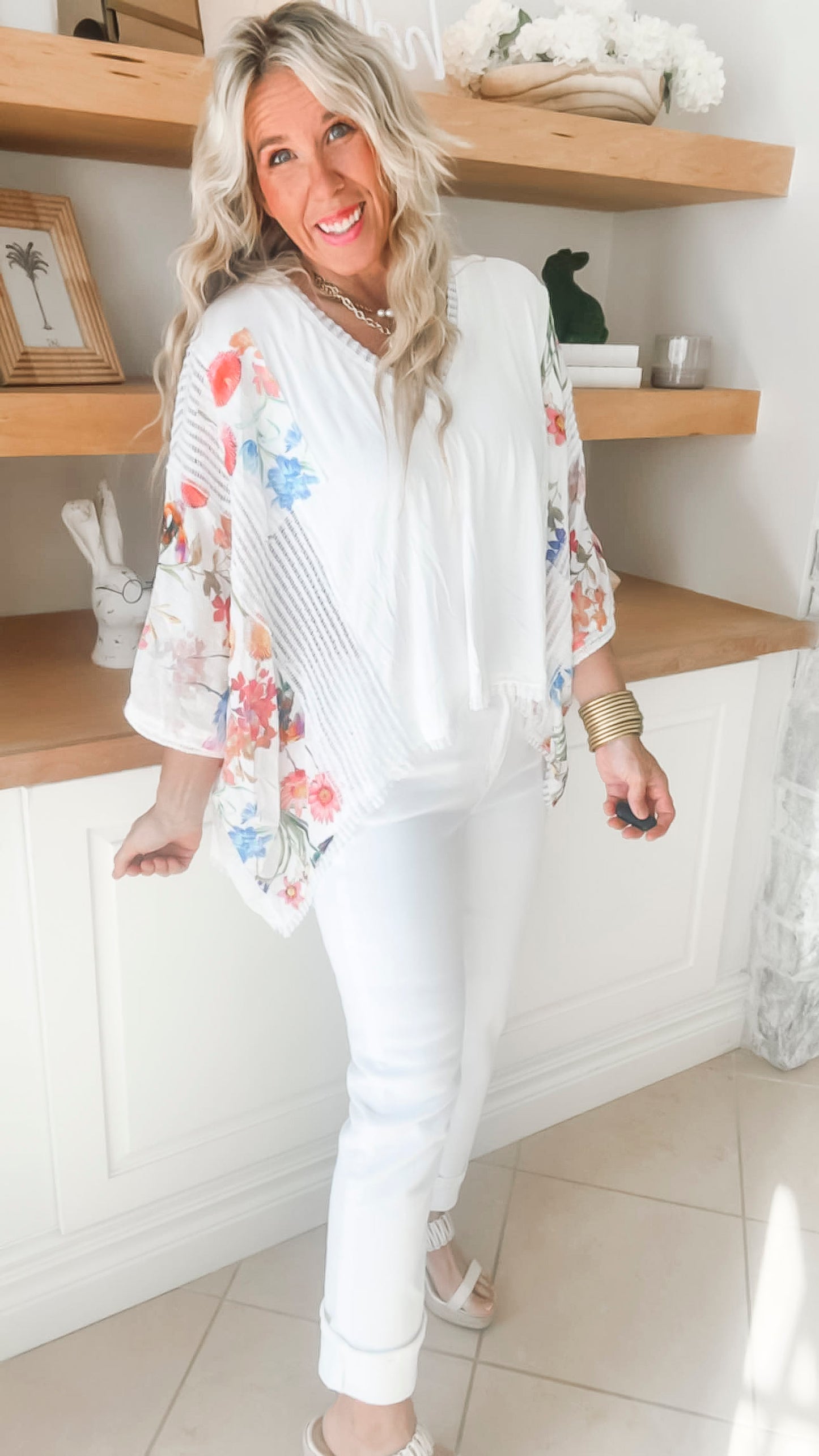 Artful Contrast Top