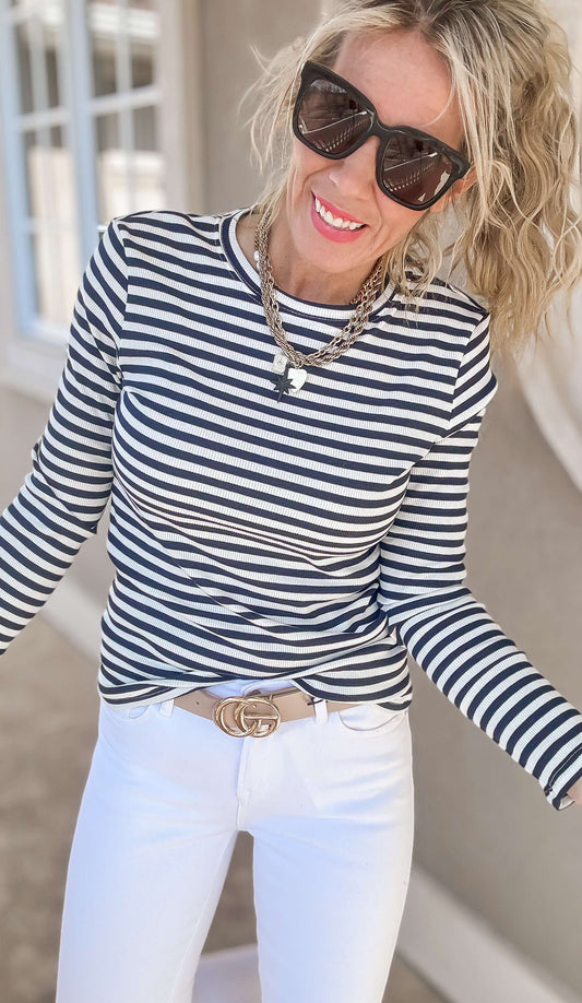 Must Have Striped Long Sleeve Top by Salty Wave