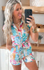 Sweet Dreams Summer Button Down Romper - Final Sale