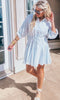 Walk Along the Shoreline Tie Mini Dress