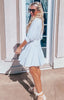 Walk Along the Shoreline Tie Mini Dress