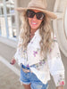 Sunset Garden Raglan Knit Top