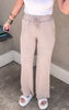 Ribbed High Waisted Knit Pants