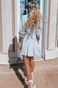 Walk Along the Shoreline Tie Mini Dress