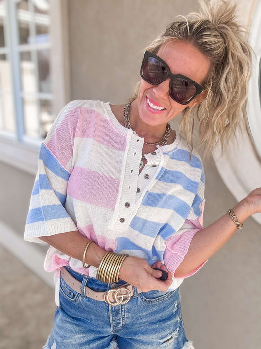 Springtime Stripes Sweater