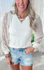 It's All in the Bow Details Lace Sleeve Top