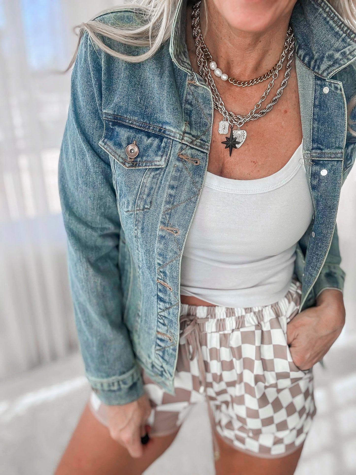 Checkered Dreams Everyday Shorts| JESS LEA - Final Sale